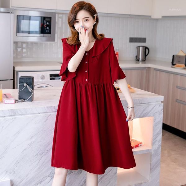 

maternity dresses 607# clothes nursing dress summer a line for pregnant women pregnancy breastfeeding1, White