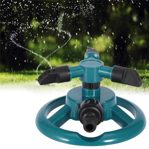 

garden sprinklers automatic watering grass lawn 360 degree fully 3 nozzle circle rotating irrigation system 2020