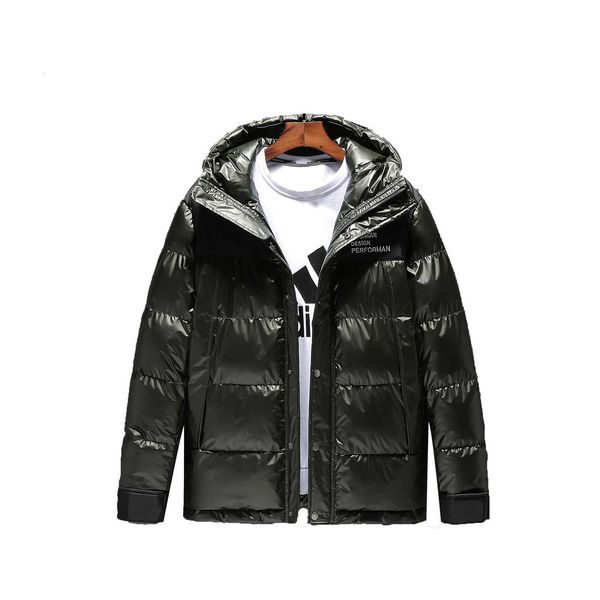 

autumn winter men's hooded and thickened down large size casual versatile personality cotton padded jacket men, Black
