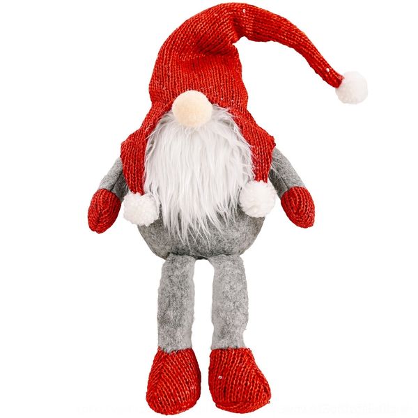 

2odjf christmas new festival supplies leg old man knitted hat dollknitted hat old hanging doll christmas shameless forest man doll ornaments