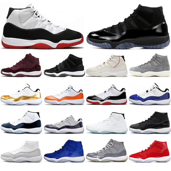 

2021 men basketball shoes 11s jumpman 11 25th anniversary bred concord win like 96 cap and gown platinum tint men women trainers sneakers