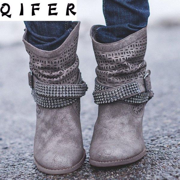 

spring autumn high heels women ankle boots woman short boots high heel shoes fashion rhinestone ladies shoes female 2020 new, Black