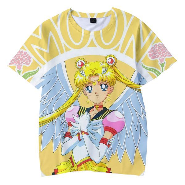 

luckyfridayf anime girl sailor moon cartoon 3d print children's wear boy/girl kids casual short sleeve clothes sweatshirt hoodie t shir