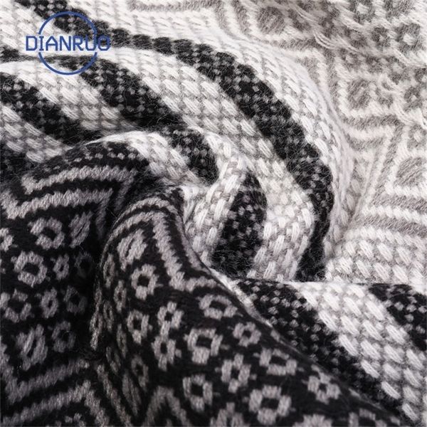 

dianruo geometric family style autumn winter women scarf plaid male scarves fashion casual scarfs men n346 y201007, Blue;gray