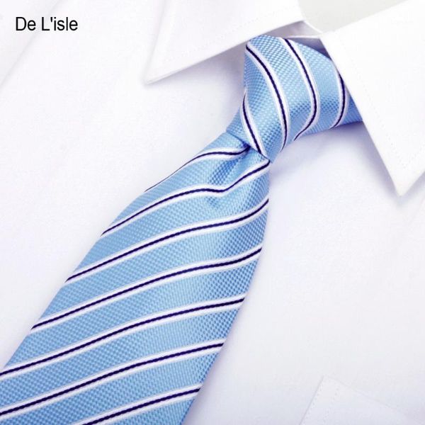 

neck ties classic 8.5cm handmade jacquard striped necktie nano waterproof business party gift packing yj471, Blue;purple
