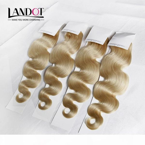 

eurasian body wave virgin hair grade 8a color #613 bleach blonde human hair weaves bundles remy extensions 3 4pcs lot 12-30inch double wefts, Black