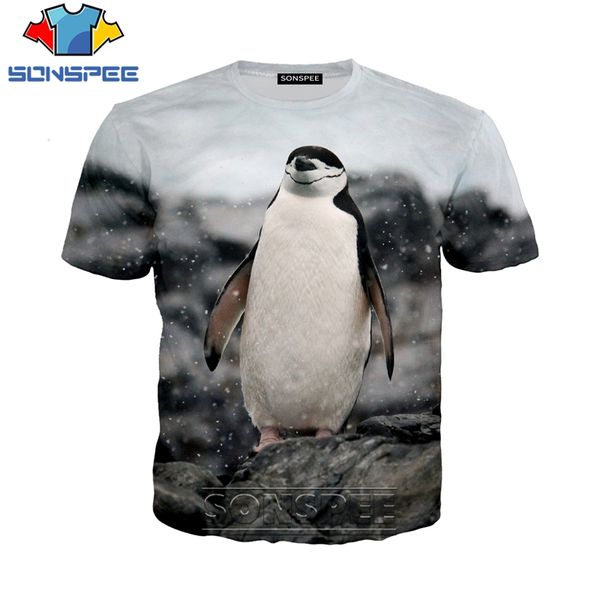 

animal penguin printed 3d print shirts graphic anime humor men clothing