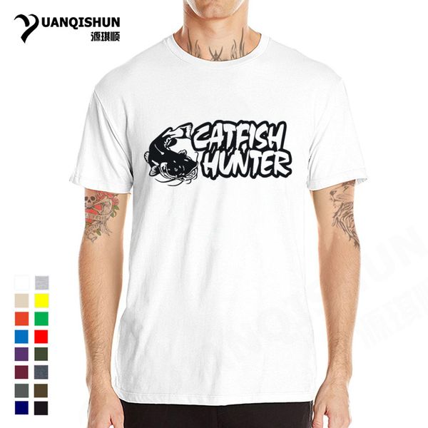 

catfish hunter print fisher fishings tshirt summer casual men's short sleeve tee sport hooded sweatshirt hoodie men t shirt