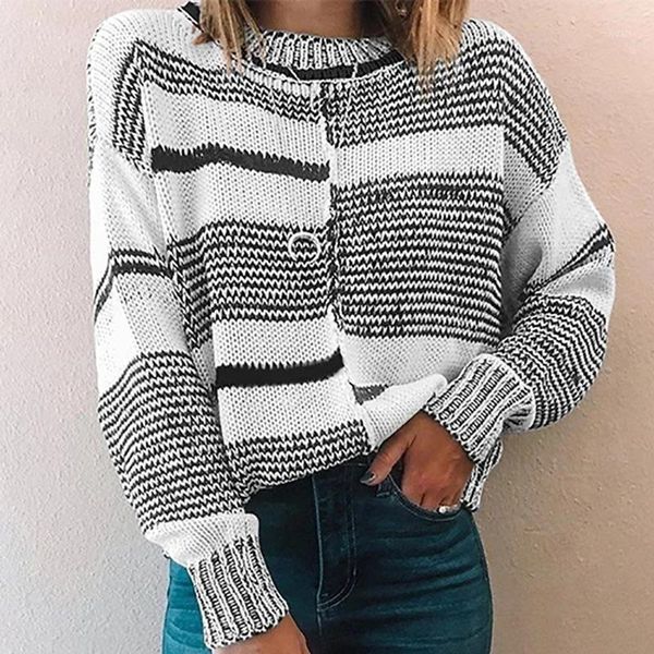 

foridol casual stripe plus size sweater pullovers women big size knitted streetstyle oversized sweater jumper 2020 basic 1, White;black