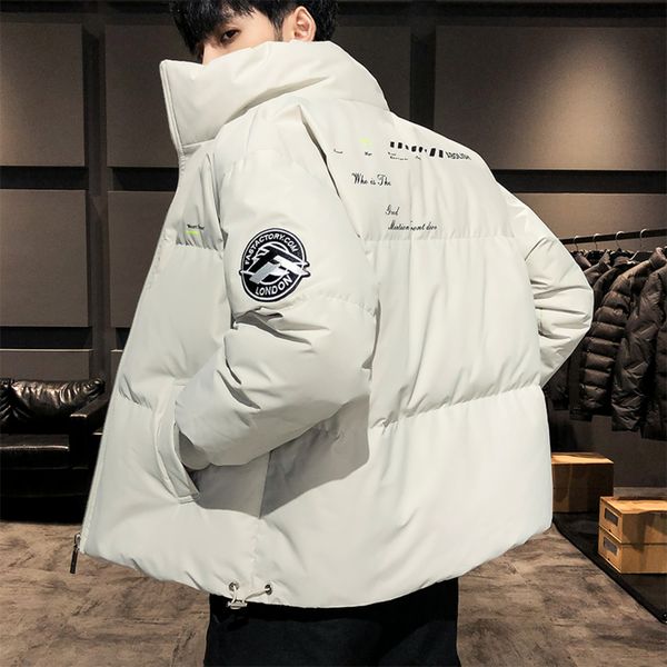 

men's et, leisure thick coat, white duck down filling, winter windbreaker, Black