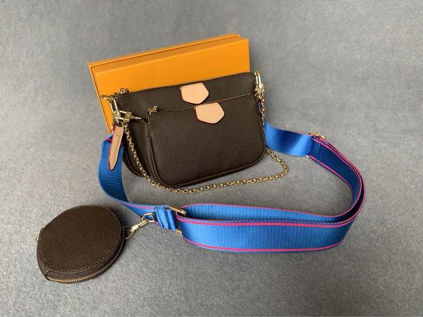 

favorite multi pochette accessories designer luxury handbag purse genuine leather l flower shoulder crossbody bag ladies purses 3 pcs purse