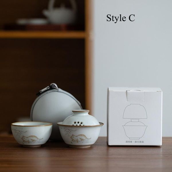 

luwu ceramic teapot gaiwan tea cup portable travel tea set drinkware luwu ceramic sole collector visibility wmtrhn