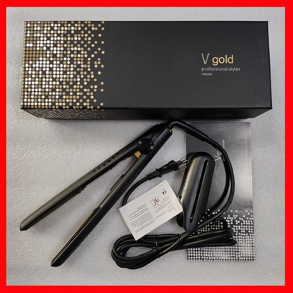 

v gold max hair straightener classic professional styler fast straightening iron styling tool with retail box, Black
