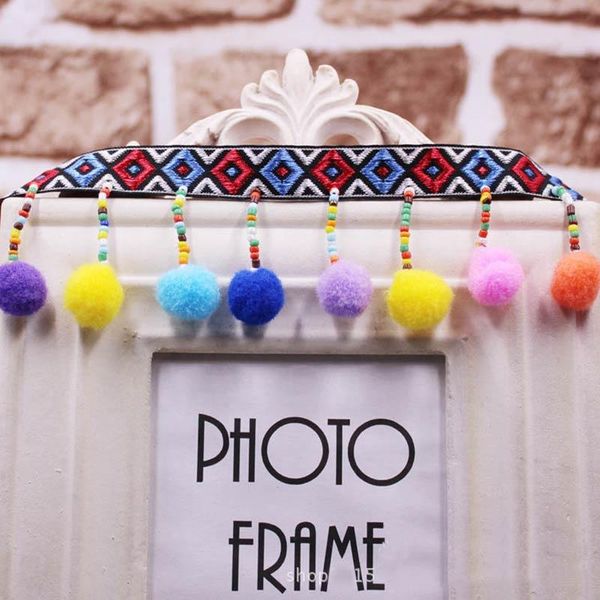 

10yards lot triangle ball lace ribbon tassel cotton tassels trimming fringes for sewing bed sheet clothes curtain decoration h jllomu