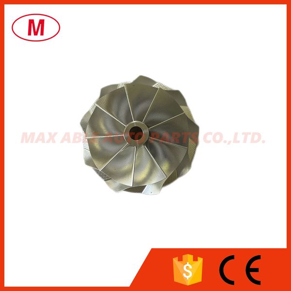 

g25-550 48.35/60.00mm 9+0 blades reverse turbocharger turbo billet compressor wheel/aluminum 2618/point milling for 871389-5004s/871389-5005