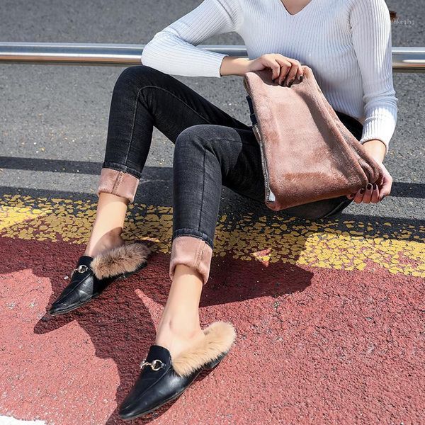 

26-32 2colors cashmere warm skinnny jeans for wome high waist elastic waist black denim jeans for womens (j3091)1, Blue