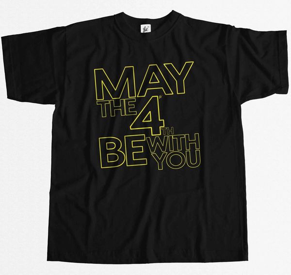 

sport t-shirt summer novelty cartoon t shirt may the 4th/fourth be with you independence day mens t-shirt movie shirt