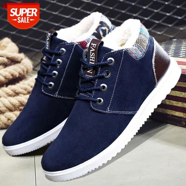 

2019 winter warm ankle boots men casual shoes cotton plush snow boots new arrival man lace up boots #xo4q