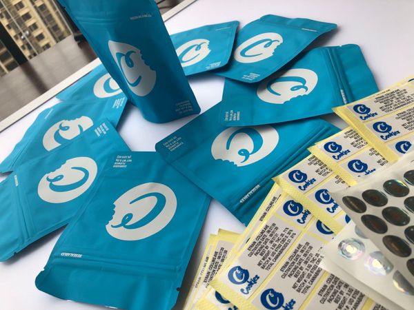 

and empty nerds mylar 3.5g bag cookies bags bags hologram stickers label edibles flavors solid blue bbywo bdesports