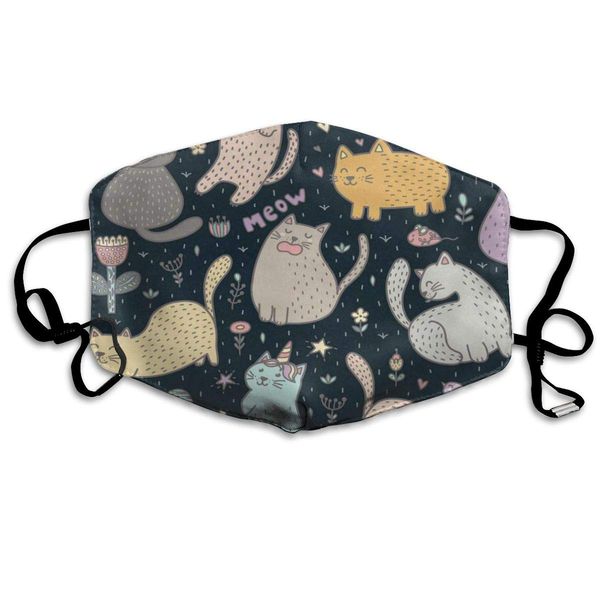 

unique mask reusable anti dust face mouth cover lovely cats flowers plants kitty mask warm windproof
