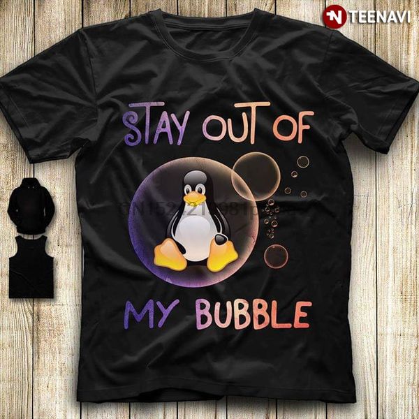 

спорт мужчины футболка penguin stay out of my bubble женщин футболки