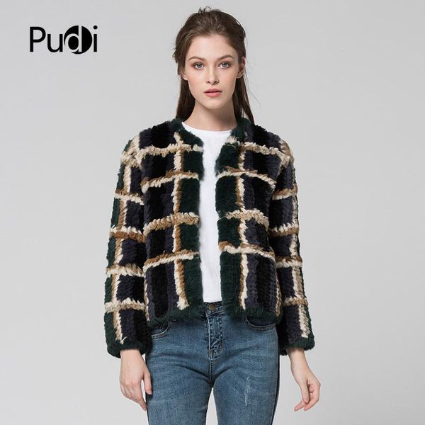 

genuine coat real fur knitted knit jacket womens winter warm plus size customized out wear kg-651, Black
