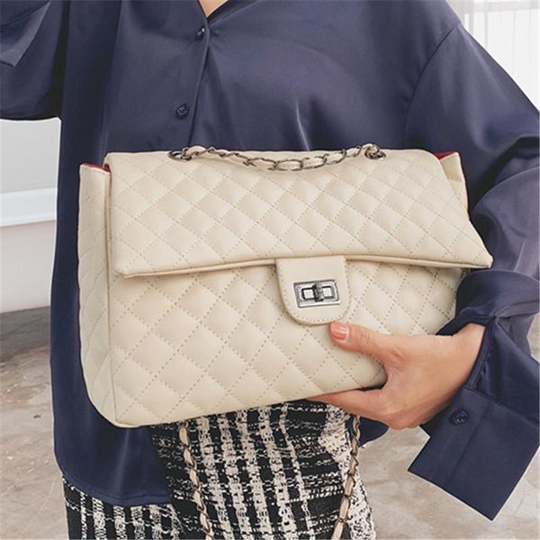 

cross body fashion diamond square bag for women's high-quality pu chain shoulder lock 2021 lady solid color leather handbags bulsos