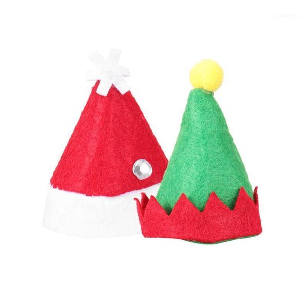 

26pcs mini christmas hat safe creative diy candy package lollipop hat santa doll costume for kids friends1