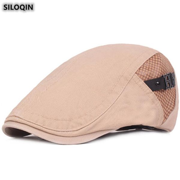 

berets siloqin beret for women trend autumn fashion cotton men's adjustable size leisure personality snapback cap unisex, Blue;gray