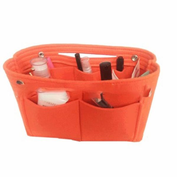 

cosmetic bags & cases women durable handbag useful bag multipocket easy storage portable foldabled felt insert organizer