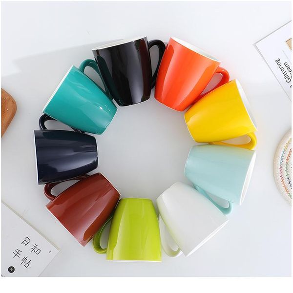 

220ml high-grade ceramic coffee cups coffee cup set simple european style mug cappuccino flower cu bbylmv
