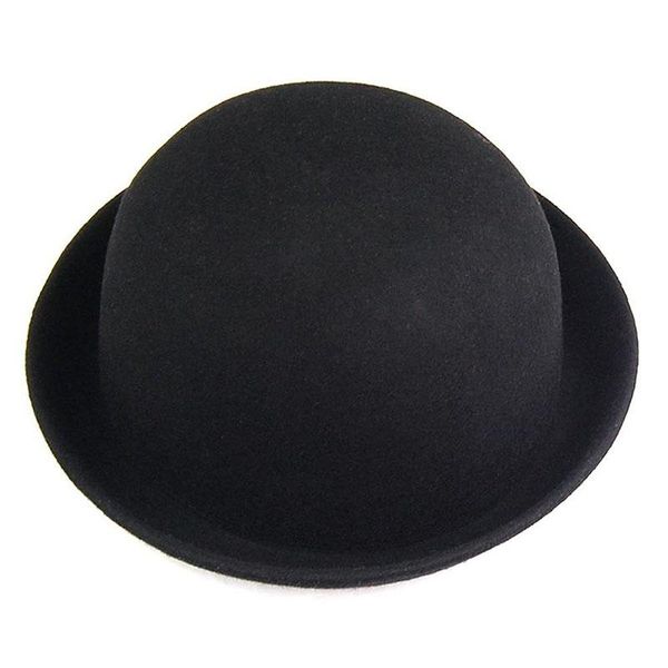 

1piece melon bowler hat hat bowler felt chaplin riding (black), Blue;gray