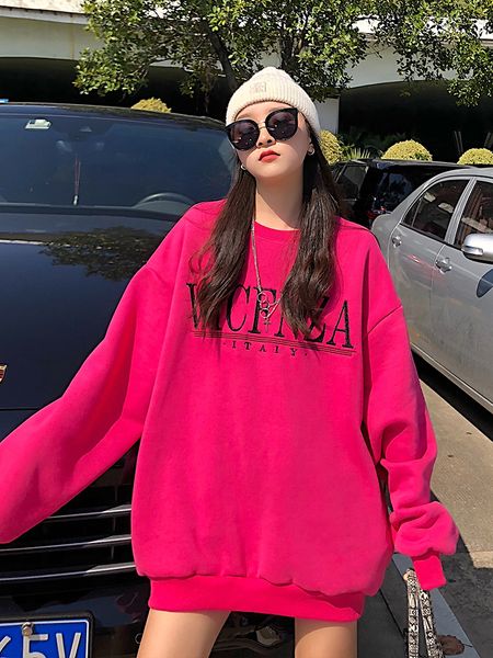 

2021 women's longest meads plus velvet winter new the embroidery loose card manga long joker coat tide blzn, Black