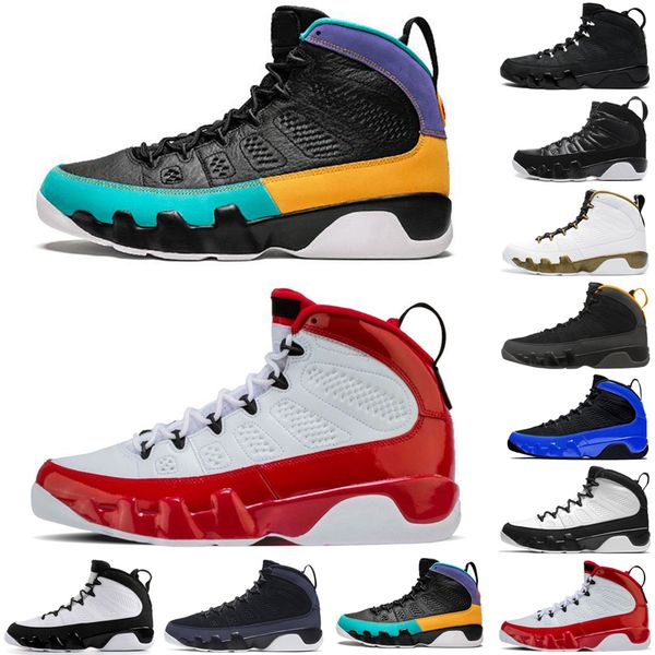 

9 9s men basketball shoes university blue gold gym red racer blue countdown pack athletic mens trainers sports sneakers 7-13