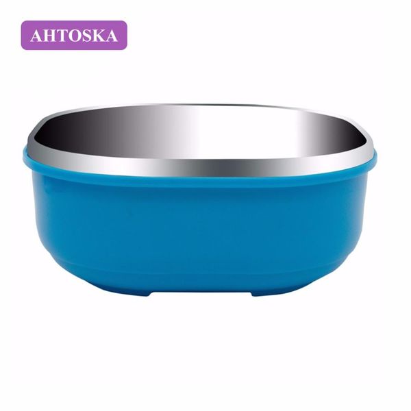

ahtoska lunch box 3 слоя портативный синий зеленый розовый детский пластик bento box eco дружественные пищевые контейнеры для студентов wmts