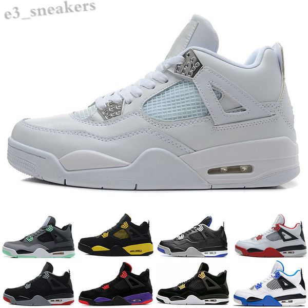 

new bred white cement 4s iv what the cactus jack cool grey mens shoes 4 fiba unc mushroom men sports designer sneakers wd01, Black