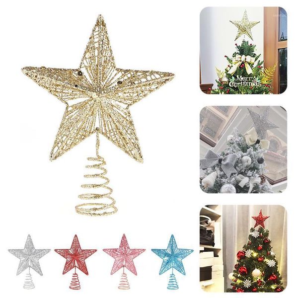 

christmas decorations 1pc exquisite iron art ornament beautiful tree star five-point for decor1