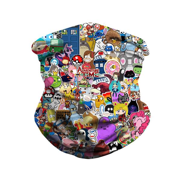 

2021 summer seamless face mask bandanas,face scarf scarves sports headband headwear for women / men fishing riding cycling running 6 nenqk, Black