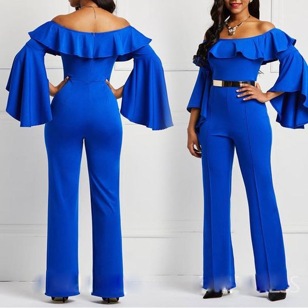 

jumpsuit women bodycon romper rompers womens elegant overalls for woman party fashion summer bat long sleeve pure color leisure1, Black;white