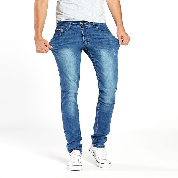

drizzte mens jeans stretch summer lightweight thin blue casual denim jeans fashion trousers pants wholesale jeans