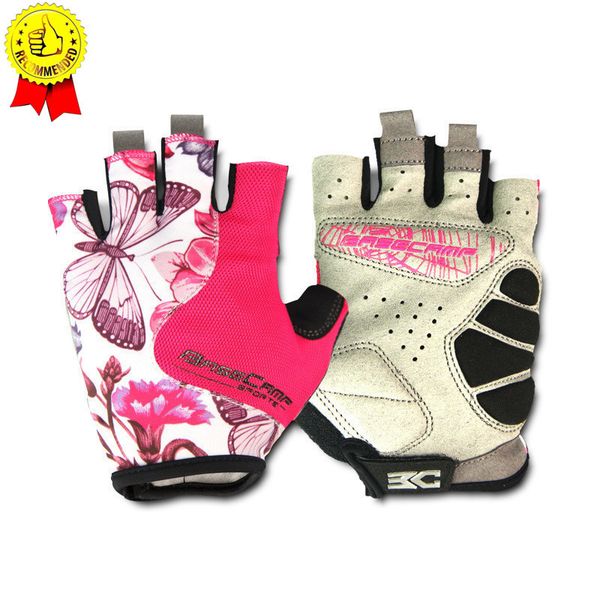 

basecamp women pink cycling 2019 popular female fitness anti-slip gel pad mtb road bike half finger bicycle gloves, Blue;gray
