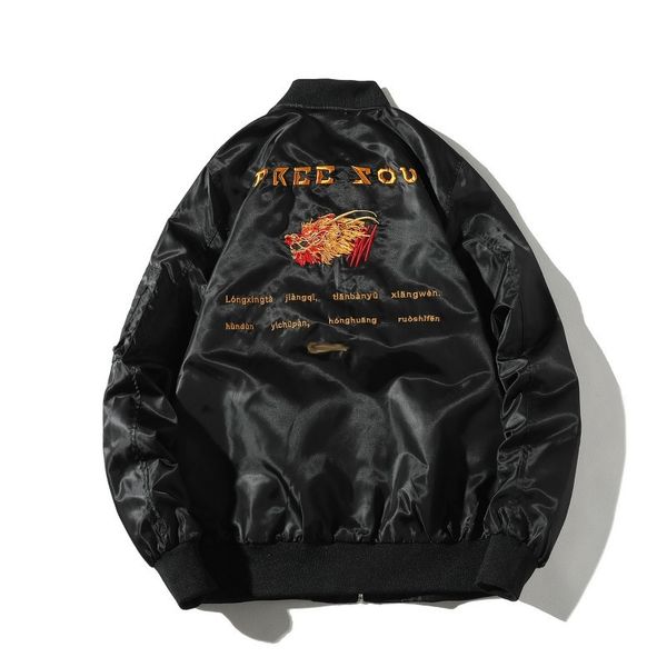 

2021 new jaqueta bordado dos homens drago homem japons streetwear outono juventude moda nova chamarras para 5wi3, Black;brown