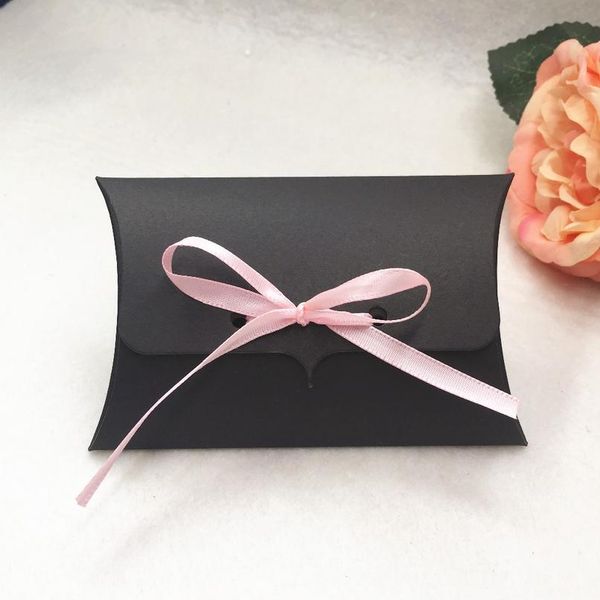

24pcs/lot kraft paper 12.5*8*2.5cm pillow gift box wedding party favors gift candy boxes with pin bbybnq