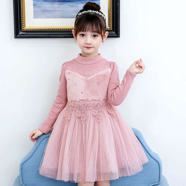 

drs winter 2020 new girls' plush and thickened princs skirt, Red;yellow
