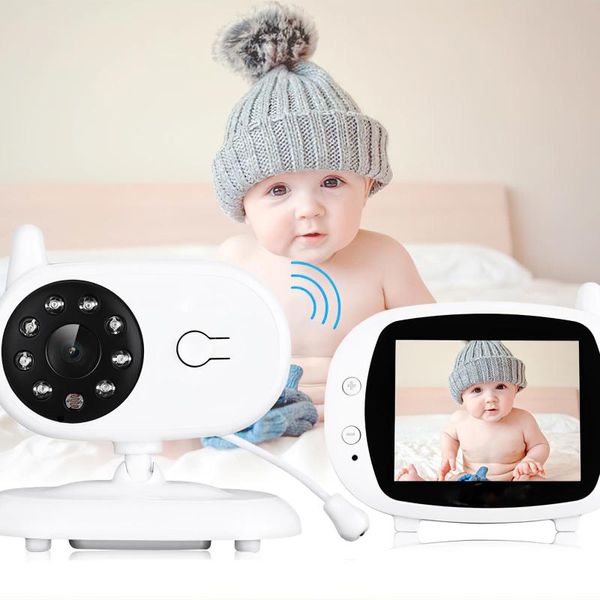 

mini cameras 3.5 inch wireless video baby monitor night vision sleep monitoring digital electronic nanny walkie talkie color
