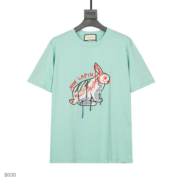 

202194 new fashion high-quality animal print t-shirt fashion designer loose men and women short sleeve summer fit design leisure sportst shi, White;black