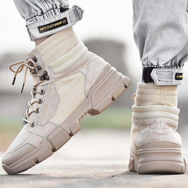 

mens sport casual high sneakers shoe men sports mens outdoor leisure footwear shoes leather slip for sneaker on1, Black