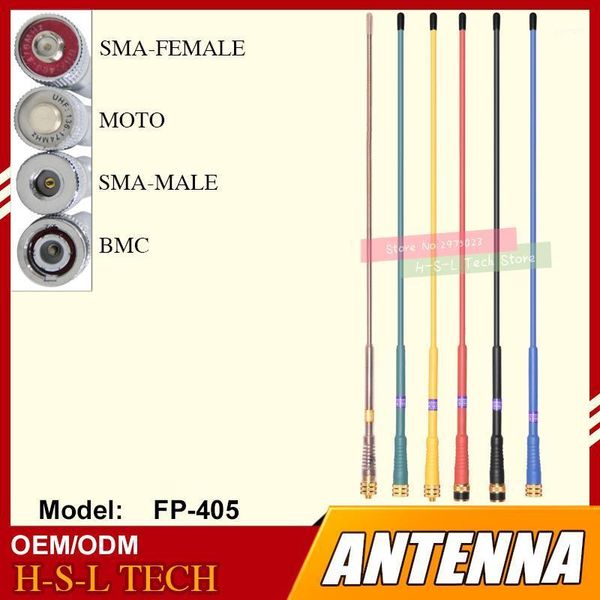 

walkie talkie bnc/sma soft antenna dual band vhf/uhf 144/430mhz high gain flexible spring for baofeng tyt puxing1