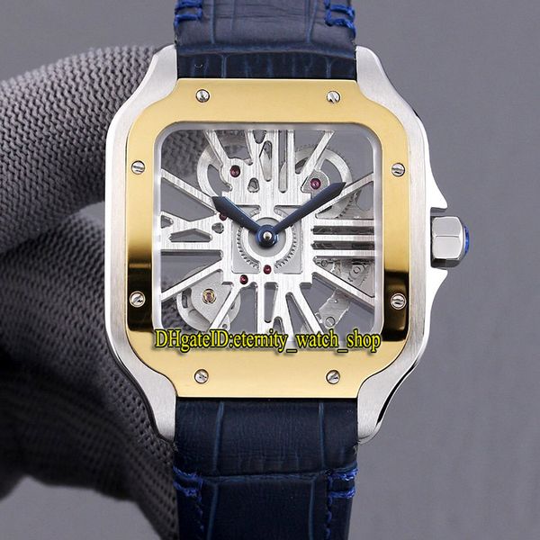

version rose sport 2020057 leather dial swiss 4s20 automatic mechanical watch gold bezel mens tw watches steel case skeleton 316l ewwk, Slivery;brown