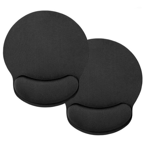 

2pcs black memory foam foam mouse pad with wrist pillow1